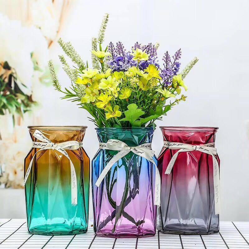 พร้อมส่ง［Becky home shop］แจกันดอกไม้ แก้วโปร่งใสแจกันยุโรปห้องนั่งเล่นที่เรียบง่ายตกแต่งในสไตล์การจัดดอกไม้ - รูปที่ 6