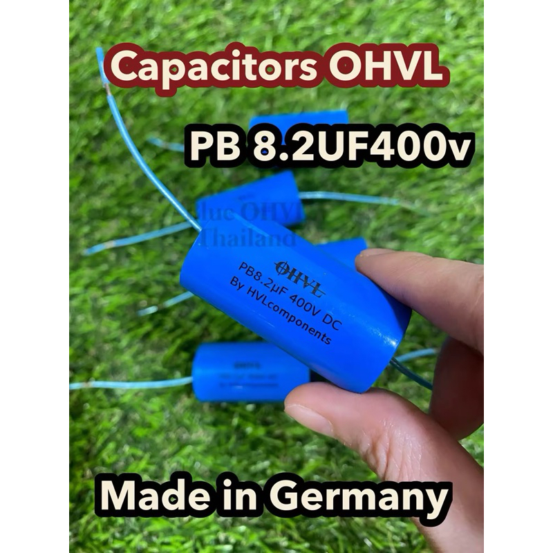 C เสียงกลาง OHVL 8.2uf 400v Made in Germany ขาเป็นลวดเงิน (ราคาต่อชิ้น)