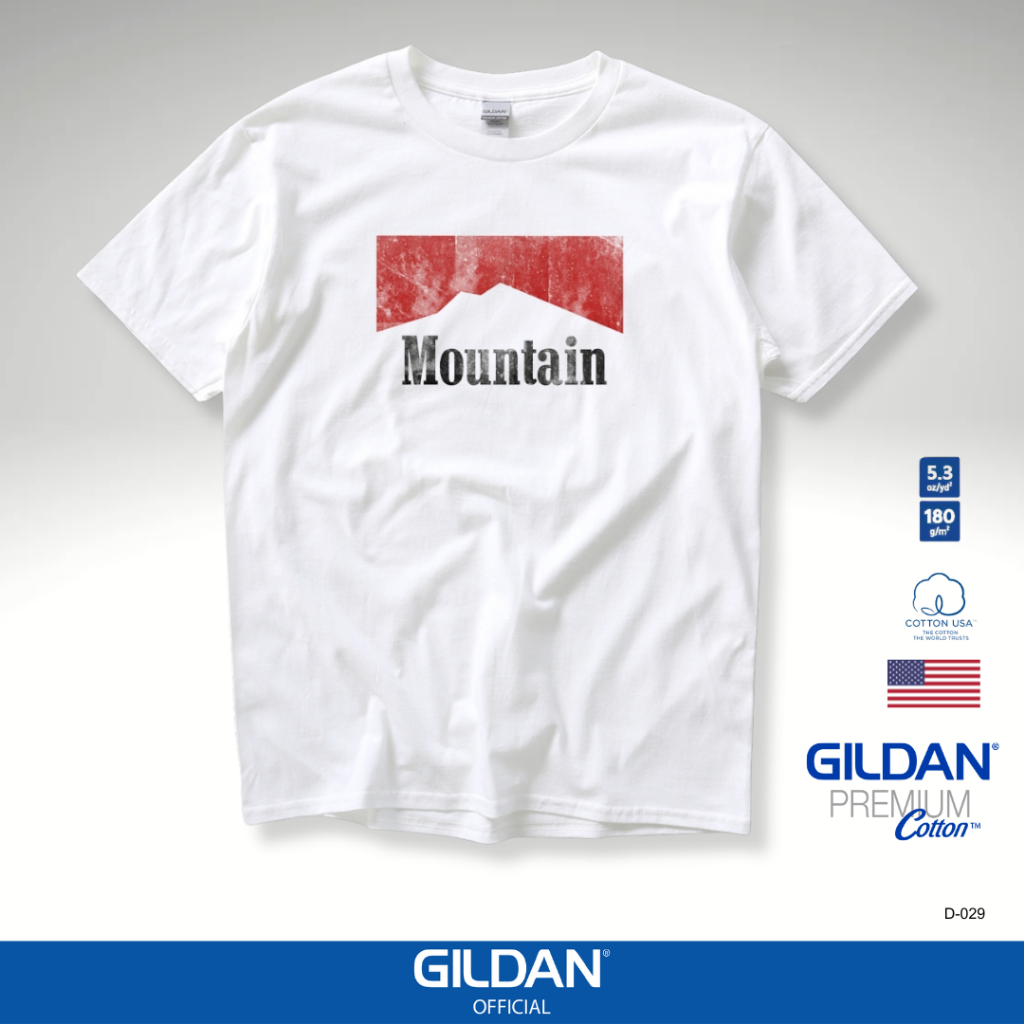 GILDAN® OFFICIAL เสื้อยืด GILDAN  พิมพ์ลาย  ระบบดิจิตอล DTG งานละเอียด สีฉ่ำสดใส สียึดติดดีเยี่ยม
