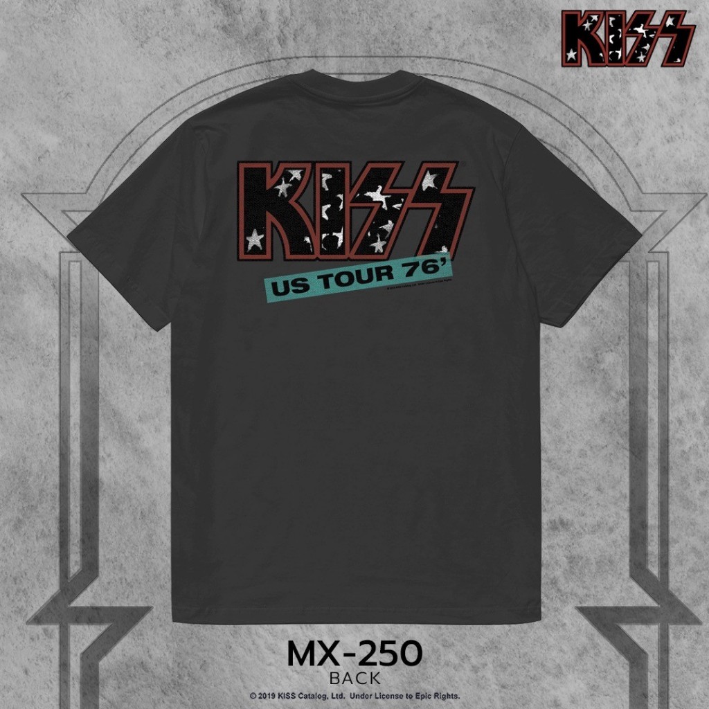 Power 7 Shop เสื้อยืดวง คิส ลิขสิทธ์แท้ KISS T-SHIRTS (MX-250-สีเทา) — صورة 4