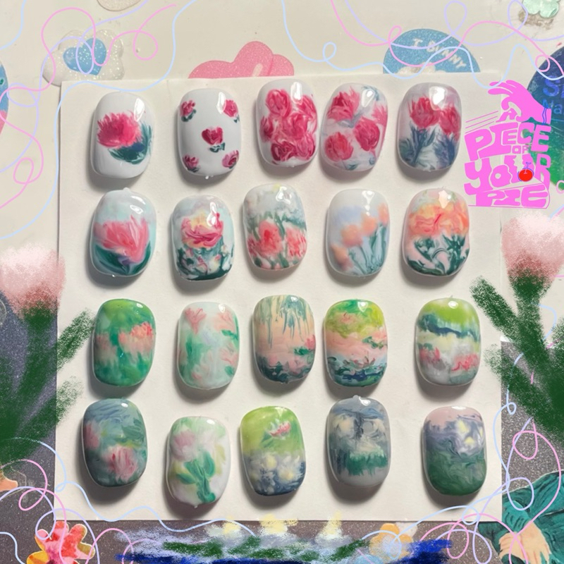 press on nails : painting inspo