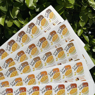 สติกเกอร์คอร์นเฟลก รสชาติต่างๆ Cornflakes ฉลากสินค้า สำเร็จรูป B26