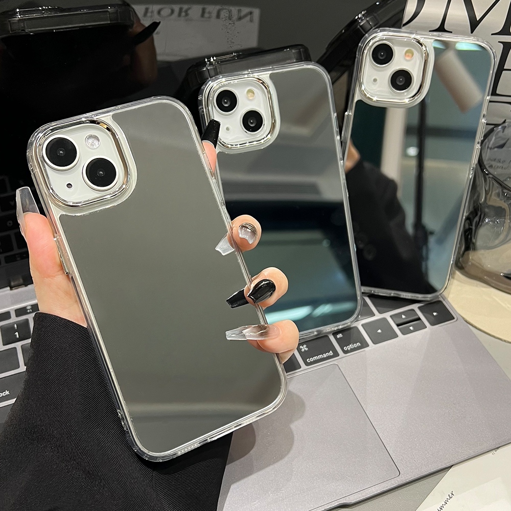 3D love Heart กรณีกระจกแต่งหน้า For iPhone 11 13 14 16 Pro Max Case 12 15 X XS Max XR 15promaxกรณี Soft TPU Silicon อ่อน - รูปที่ 2