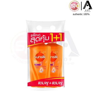 [แพ็คคู่] Sunsilk ซันซิล แชมพู + แชมพู , แชมพู + ครีมนวด 325 มล. x 2 ขวด