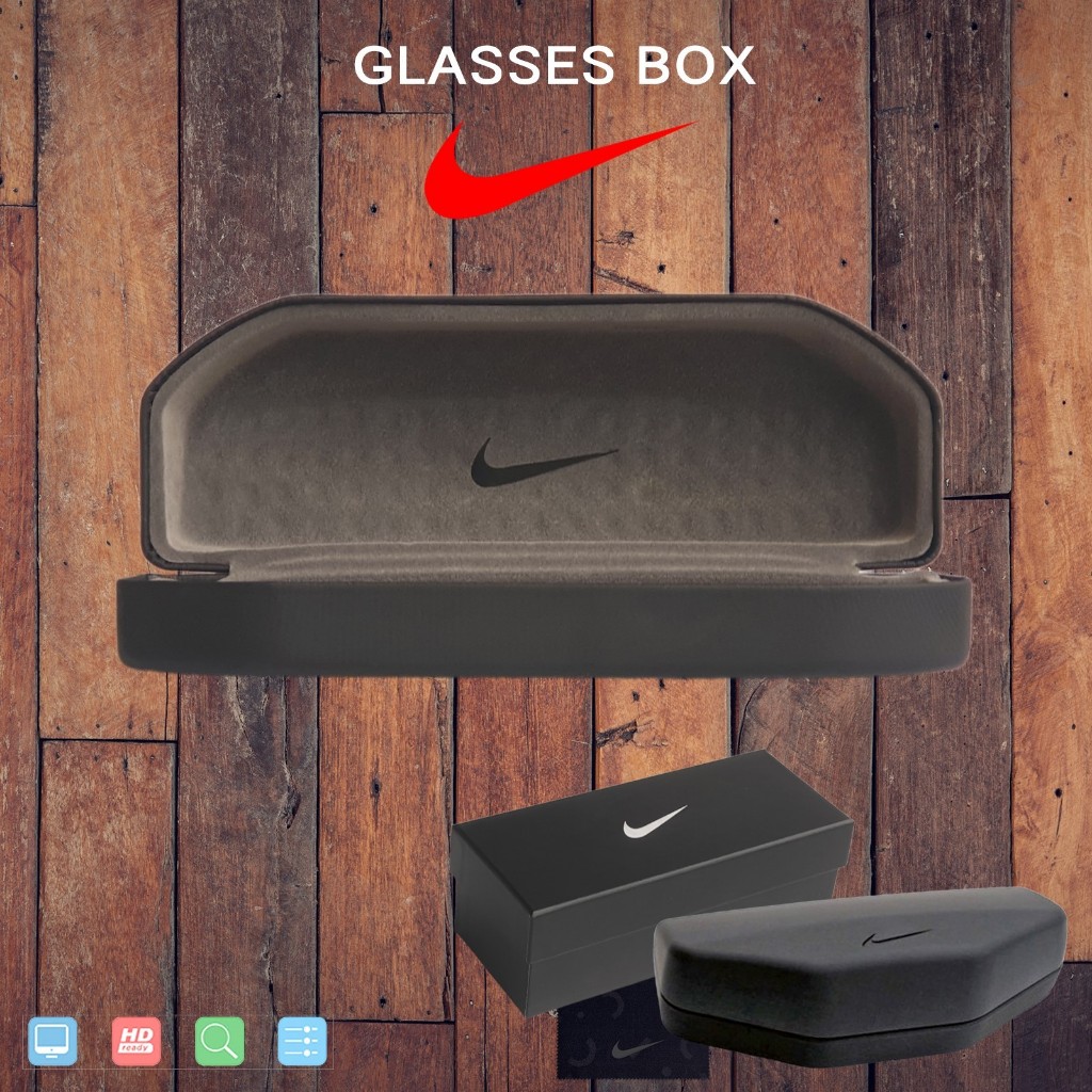 Glasses box วัสดุ โลหะเกรดสูง High grade metal กล่องแว่นไนท์กี้ ทรงใหม่ ความจุขนาดใหญ่ ออกแบบใหม่ การปกป้องที่สมบูรณ์แบบ