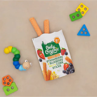 Only Organic ขนมข้าวโพดแท่งออร์แกนิค สำหรับเด็กวัย 8+ เดือนขึ้นไป