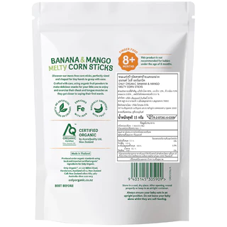 Only Organic ขนมข้าวโพดแท่งออร์แกนิค สำหรับเด็กวัย 8+ เดือนขึ้นไป