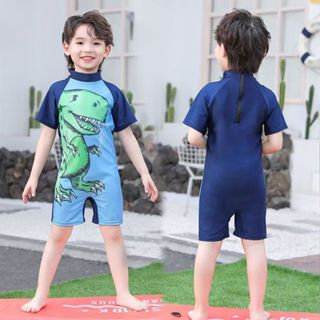 💗ส่งทันที💗ชุดว่ายน้ำเด็ก ลายไดโนเสา ชุดผู้ชาย