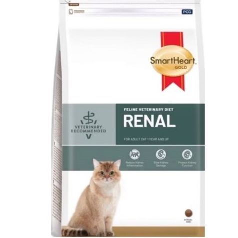 SmartHeart Gold Cat RENAL 7kg เพิ่มขนาดใหม่ สมาร์ทฮาร์ทโกลด์ (ถุงแบ่งขาย1กิโล) ถุงขนาด 7 กิโลกรัม*โปรดอ่านรายละเอียด