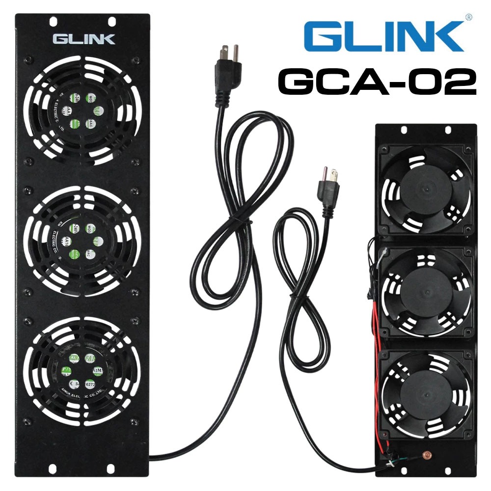Glink GCA-02 3way Cooler fan for Rack Cabinet 12CM 220V พัดลมสำหรับตู้แร็ค