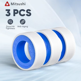 Mitsushi เทปพันเกลียว 10เมตร PTFE12MM*0.075MM*10M*0.16*3PC กันน้ำ ซีลแน่น สำหรับงานประปา เหนียว แน่น ยืดหยุ่นดี