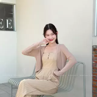 Pre - Order 🧉’ Boogie knitted Sleeve Cardigan’ - เสื้อคลุมครอปคาร์ดิเเกน ไหมพรมเเท้ +ผสมเส้นด้ายแกนปั่นเนื้อฟูนิ่ม RTW.