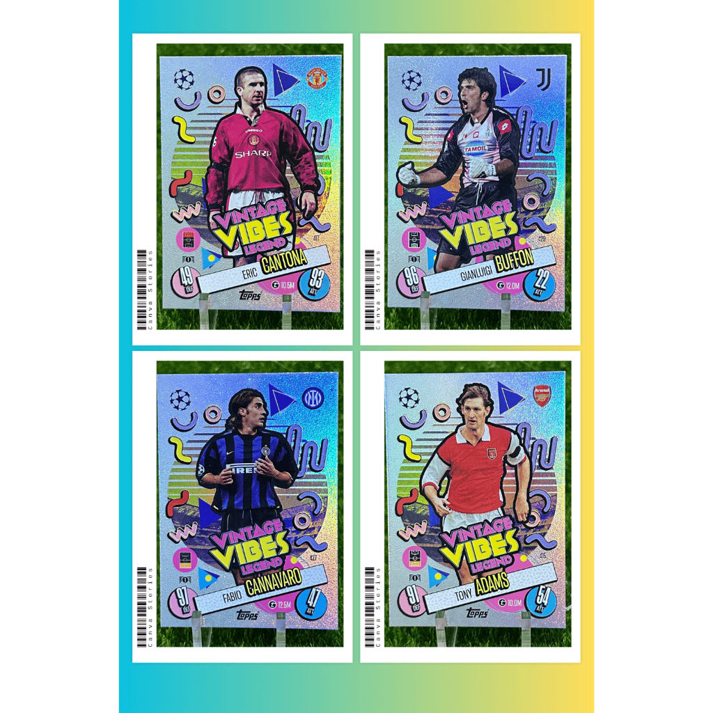 SET  Vintage Vibes Legend : Henry, Cantona, Cole, Buffon, Zlatan, Zola