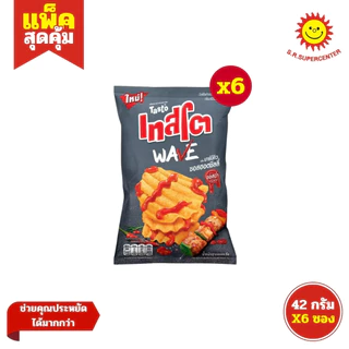 [ 1แพ็ค ] Tasto เทสโต มันฝรั่งแท้ทอดกรอบแผ่นเรียบ/แผ่นหยัก ขนาด 40-42 กรัม (6ซอง) คละรสชาติ