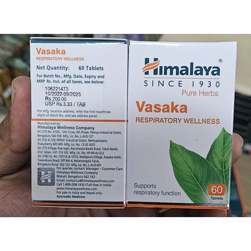 Himalaya vasaka tablet 60tab box