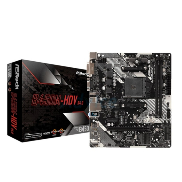 MAINBOARD (AM4) ASROCK B450M HDV DDR4 R4.0