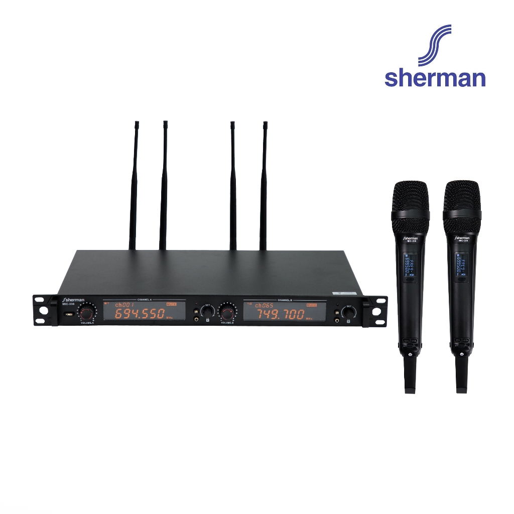 Sherman ชุดไมโครโฟนไร้สาย UHF รุ่น MIC-336