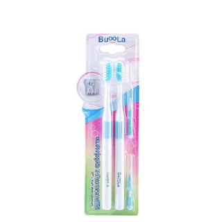 แปรงขัดซอกฟันของคนจัดฟัน+แปรงสีฟันคนจัดฟัน BUOOLA ช่วยทำความสะอาดคราบพลัคบริเวณเส้นลวดและแบล็คเก็ตได้มากกว่าขนแปรงทั่วไป