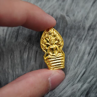 Ponprom นาคปรกหลวงปู่ทิม เนื้อตะกั่ว ขนาด 1.5*3 cm พระนาคปรก หลวงปู่ทิม นาคปรก