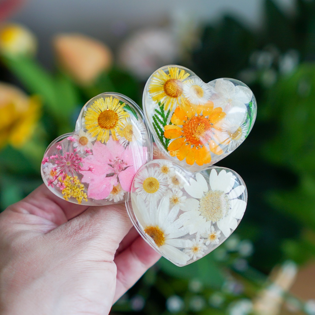 กริ๊บต็อกดอกไม้ เรซิ่น หัวใจ นูนมน ตัวจับใส แม่เหล็ก แม็กเซฟ กริบตอก กิ๊บตอก แฮนด์เมด กิฟต๊อก magsave Griptok Gliptok