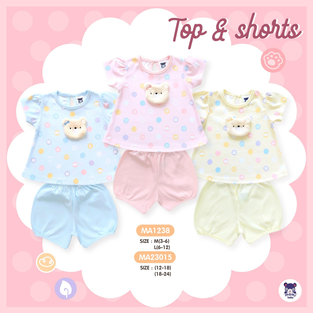 Mami Baby ชุดกระโปรง/กางเกงเด็ก เดรสเด็ก ชุดเด็กผู้หญิง 3+, 6m+