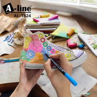 ปากกาเขียนผ้า ปากกาเพ้นท์ผ้า เสื้อ รองเท้า A-line Fabric Marker รุ่น AL-T824 (มี 8 สีให้เลือก) [S24]