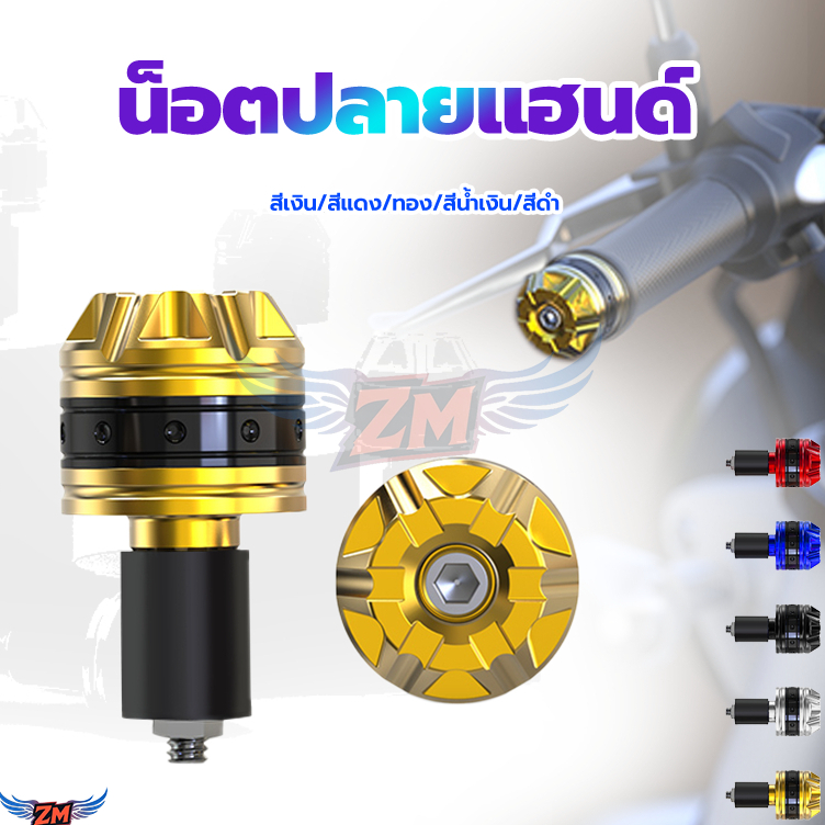 ตุ้มปลายแฮนด์แต่ง จุกปิด แฮนด์ สีสวย สามารถใส่ได้ทุกรุ่นที่ใช้น็อต M6  ราคาต่อ1คู่ อลูมิเนียมอัลลอยด์