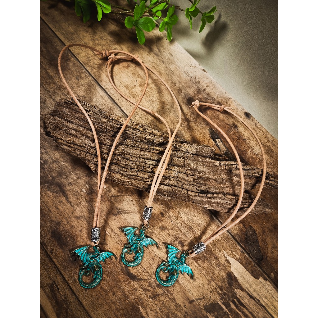 Ancient Dragon Necklace | สร้อยคอหนัง | สร้อยคอ | สร้อย | Dungeons and Dragons Dice | DnD Dice tray 