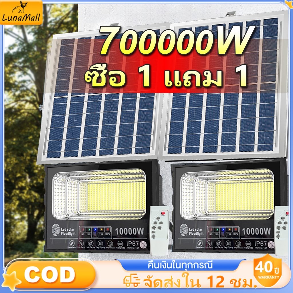 TROPIC【รับประกัน40ปี】ไฟโซล่าเซลล์ กันน้ำกลางแจ้ง ป้องกันฟ้าผ่า Solar light สว่างอัตโนมัติเมื่อฟ้ามืด
