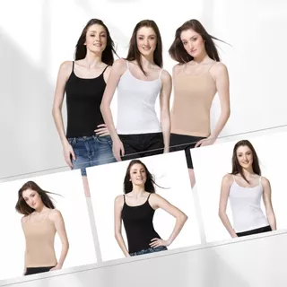 CHERILON Pure Skin เชอรีล่อน เสื้อสายเดี่ยว เสื้อทับ 100% Cotton นุ่ม ระบายอากาศดี ไร้ตะเข็บข้าง ไม่มีบรา GIB-VCP1