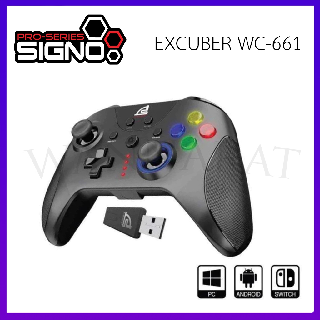 SIGNO E-Sport 2.4G Wireless Gaming Controller รุ่น EXCUBER WC-661 (จอยเกมส์)