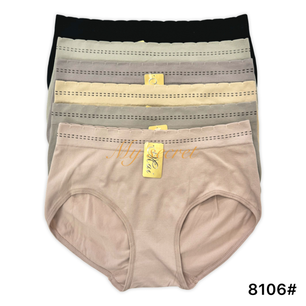 กางเกงในผ้าทอ เอวกึ่งสูง ทรงเต็มตัว ใส่สบาย เอว 28-34 นิ้ว ผู้หญิง เสื้อผ้า 8106#