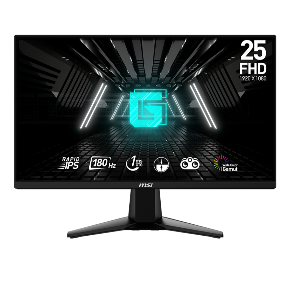 MONITOR 24.5'' MSI G255F (IPS, HDMI, DP) 180Hz 1920 x 1080 รองรับการติดตั้งกับขาแขวนติดผนัง