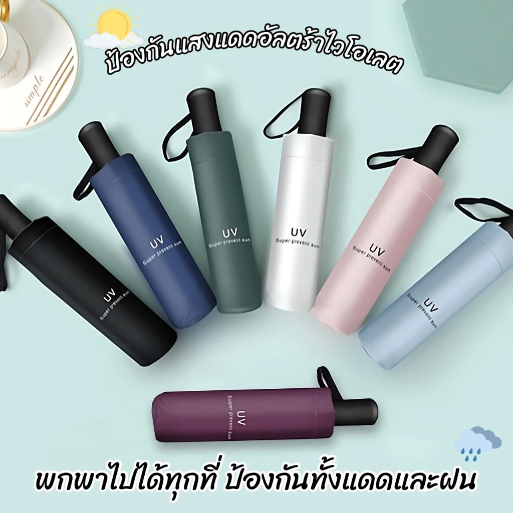 ร่มแคปซูล ร่มพับได้ กันแดด กัน UV thumbnail 3