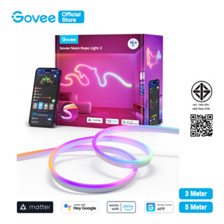 ไฟตกแต่ง Govee Neon Preinstalled Strip Light White [Matter v…