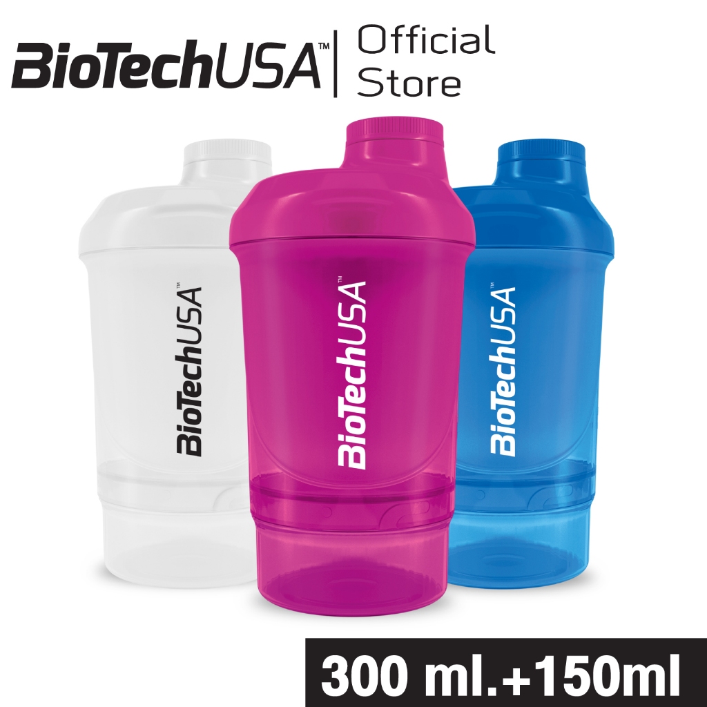 แก้วเชค  BioTechUSA  แก้วเชคโปรตีน Wave+ Nano Shaker 300 ml (+150 ml)  กระบอกเชค เขย่าเวย์ โปรตีน