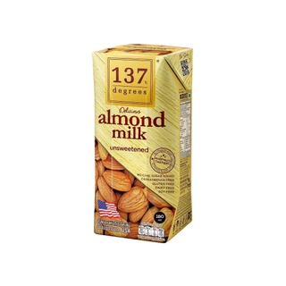 (ยก2ลัง) นมอัลมอนด์สูตรไม่เติมน้ำตาลขนาด 180มล. 180 ml x pack of 3x12 (Almond Milk Unsweetened 137 Degrees)