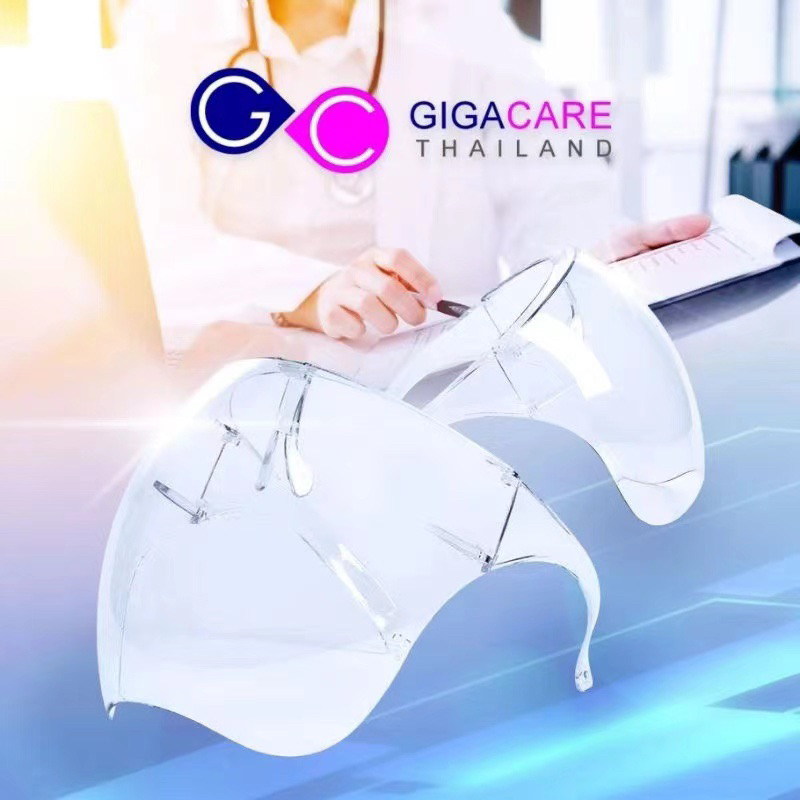 พร้อมจัดส่งจากไทย Face shield เฟสชิว หน้ากากใสคลุมหน้า ช่วยป้องกันละอองฝอย Faceshield เฟชชิว เฟซชิว เฟสชิลด์