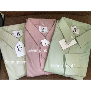 COTTON TWILL SHIRTS เสื้อเชิ้ตแขนยาวรุ่นคอปก (ไม่มีกระเป๋า)-THE BEP.STUDIO