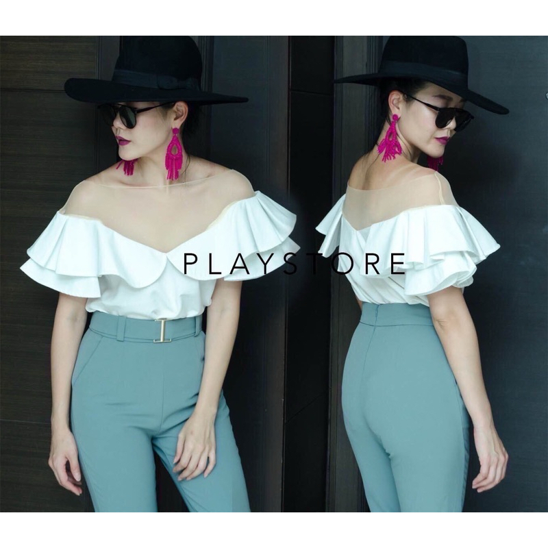 🌈🌿🌼🌸🤍💙🤎BLoGGeR BoMB SEE THRu BLOUSE