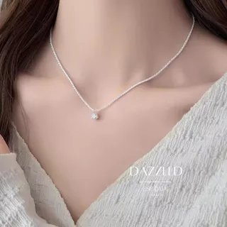 ESCOBAL สร้อยเงินแท้ Dazzled สร้อยเงิน จี้เพชร สร้อยคอเพชร คอแฟชั่น สวยหรู ของขวัญวันพิเศษ วาเลนไทน์