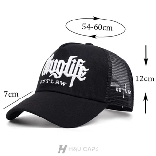 หมวกเบสบอล ดีไซน์ตาข่ายระบายอากาศ สไตล์ฮิปฮอป ปักลายอันธพาล ปรับขนาดได้ เหมาะสำหรับฤดูร้อน สําหรับผู้หญิง และผู้ชาย