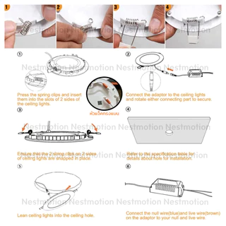 LAMPTAN / LAMPTIFY โคมไฟ LED Downlight Ultra Slim Panel 5 นิ้ว 9w / 6 นิ้ว 12w / 7 นิ้ว 15w / 8 นิ้ว 18w / 11 นิ้ว 24w