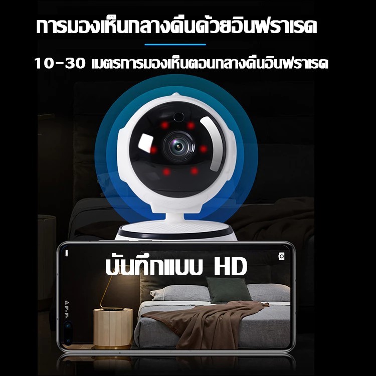 【ซื้อ 1 แถม 1 กล้องวงจร CCTV】Camera 4.0ล้านพิกเซลกล้องวงจรปิดไร้สาย Full HD กล้องวงจรปิด night vision การตรวจจับการเคลื