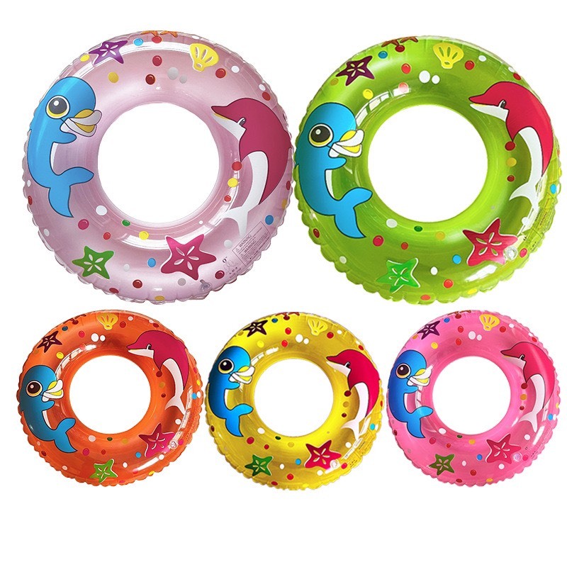 ห่วงยางเด็ก มีให้เลือกหลายขนาด 50,60,70,80,90 cm ห่วงยางเด็กแบบใส ลายการ์ตูน ราคาถูก