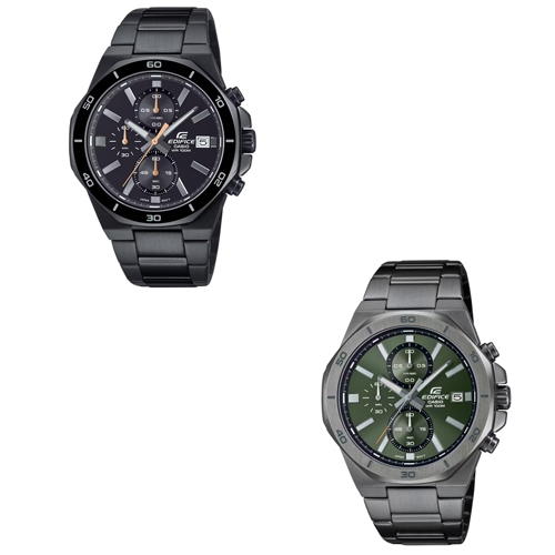 Edifice นาฬิกาข้อมือผู้ชาย สายสแตนเลส สีดำ รุ่น EFV-640,EFV-640DC,EFV-640DC-1A,EFV-640DC-3A