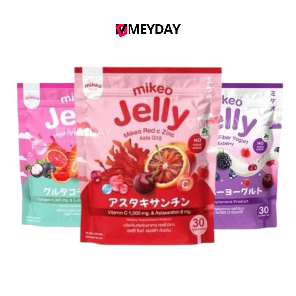 Jelly Mikeo Zinc Collagen Fiber เจลลี่ มิเกว ซิงค์ คอลลาเจน ไฟเบอร์ 15g x 30 ซอง (ผลิตภัณฑ์เสริมอาหาร)
