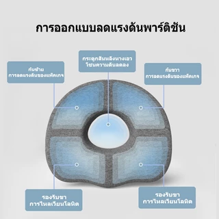 เบาะ, หมอนอิง, หมอนโดนัท, หมอนอิ่มเมมโมรี่โฟมรูปโดนัทสําหรับเบาะรถเข็นและป้องกันแผลกดทับ, สองสี