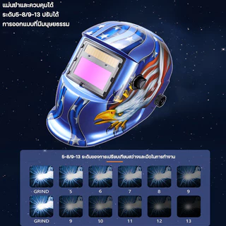 ดกั้นรังสี UV ได้ 100% หน้ากากเชื่อม พับขึ้น-ลงได้ 180 องศา ป้องกันดวงตา หน้ากากเชื่อมอัตโนมัติ หน้ากากเชื่อมออโต้