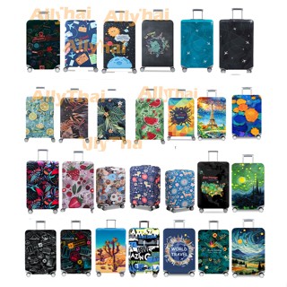 ผ้าคลุมกระเป๋าเดินทางแบบยืด หูหิ้วซ้ายขวาล่างมีซิป ผ้าหนา เว…